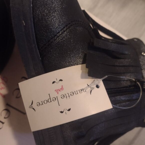 Nanette Lepore girls size 9 fringe boots new with tag - Picture 5 of 5